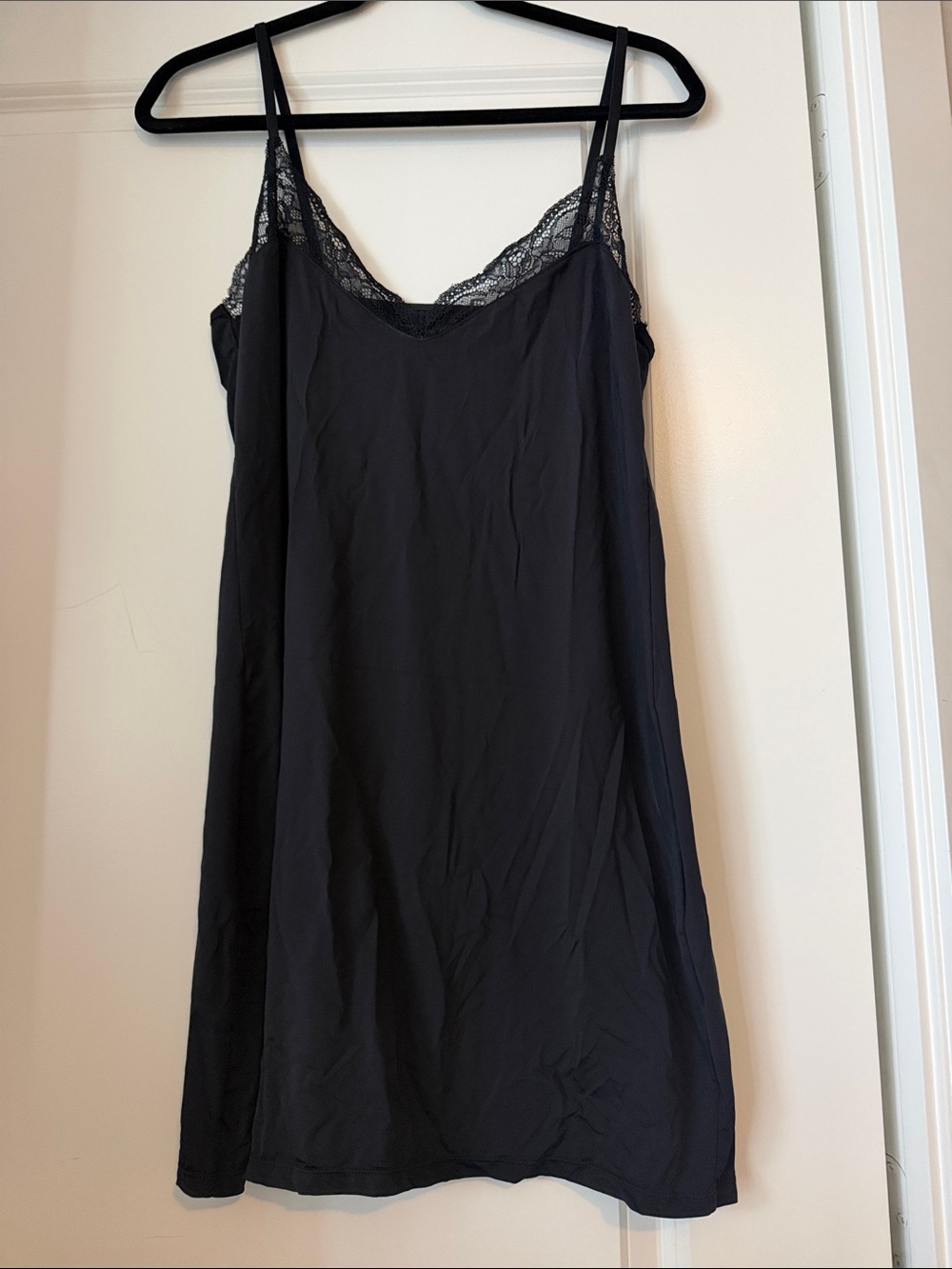 Simons Black Lace-Trim Slip